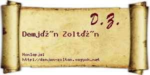 Demjén Zoltán névjegykártya