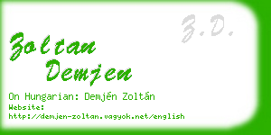zoltan demjen business card