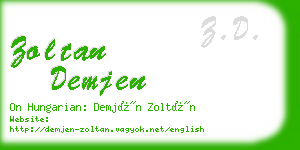 zoltan demjen business card